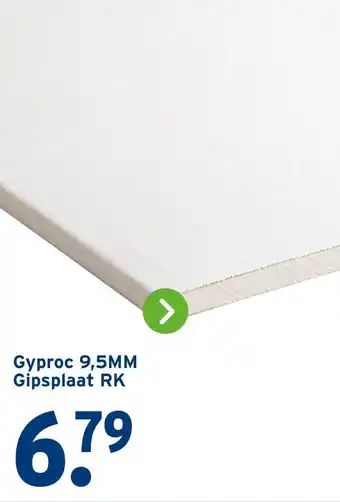 GAMMA Gyproc 9,5MM Gipsplaat RK aanbieding