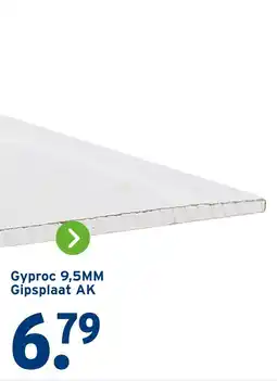GAMMA Gyproc 9,5MM Gipsplaat AK aanbieding