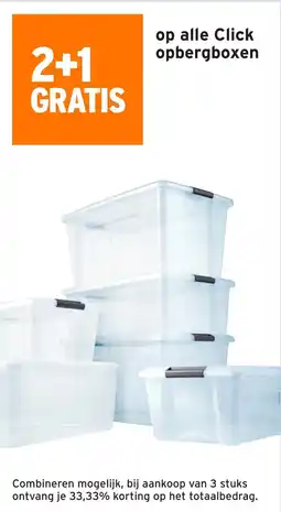 GAMMA Op alle click opbergboxen aanbieding