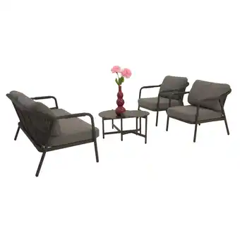 Van Cranenbroek Loungeset Calanca antraciet + kussens aanbieding