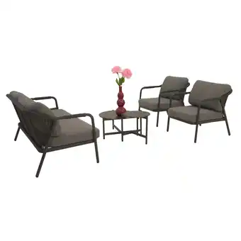 Van Cranenbroek Loungeset Calanca antraciet + kussens aanbieding