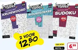 Boekenvoordeel KRUISWOORD, WOORDZOEKER OF SUDOKU aanbieding