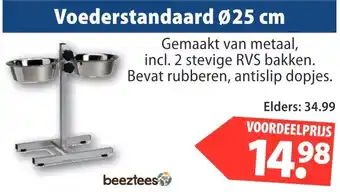 Huisdier Voordeelshop Voederstandaard Ø25 cm aanbieding