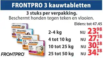 Huisdier Voordeelshop FRONTPRO 3 kauwtabletten aanbieding