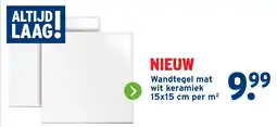 GAMMA Wandtegel mat wit keramiek aanbieding