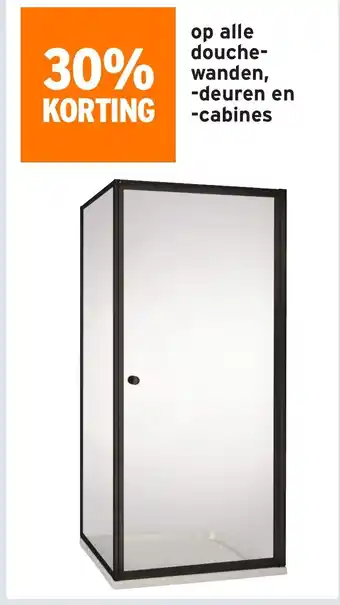 GAMMA op alle douche wanden, deuren en cabines aanbieding