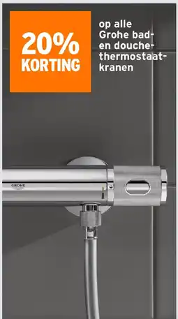 GAMMA op alle Grohe bad en douche thermostaat kranen aanbieding