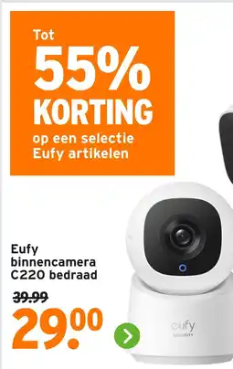 GAMMA Eufy binnencamera C220 bedraad aanbieding