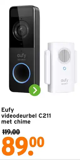 GAMMA Eufy videodeurbel C211 met chime aanbieding
