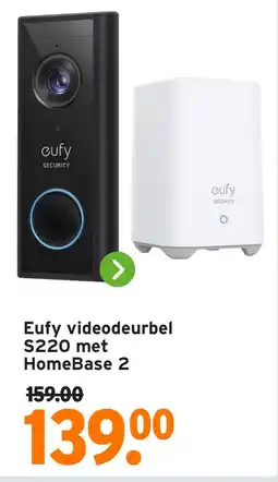 GAMMA Eufy videodeurbel S220 met HomeBase 2 aanbieding