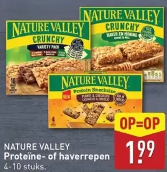 ALDI Nature valley Proteïne of haverrepen aanbieding