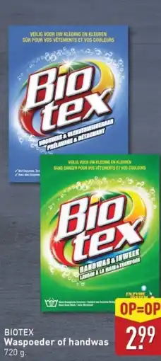 ALDI Biotex Waspoeder of handwas aanbieding