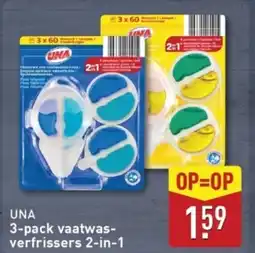 ALDI UNA 3-pack vaatwas verfrissers 2 in 1 aanbieding
