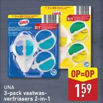 ALDI UNA 3-pack vaatwas verfrissers 2 in 1 aanbieding