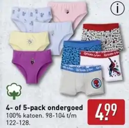 ALDI 4 of 5 pack ondergoed aanbieding