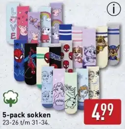 ALDI 5 pack sokken aanbieding