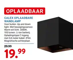 Kluswijs Calex oplaadbare wandlamp aanbieding