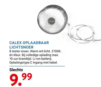 Kluswijs Calex oplaadbaar lichtsnoer aanbieding