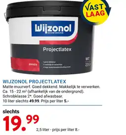 Kluswijs Wijzonol Projectlatex aanbieding