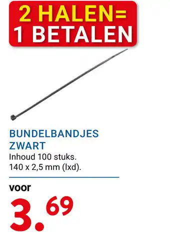 Kluswijs Bundelbandjes zwart aanbieding