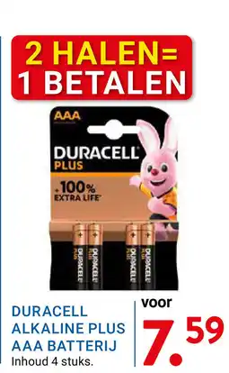 Kluswijs Duracell alkaline plus aaa batterij aanbieding