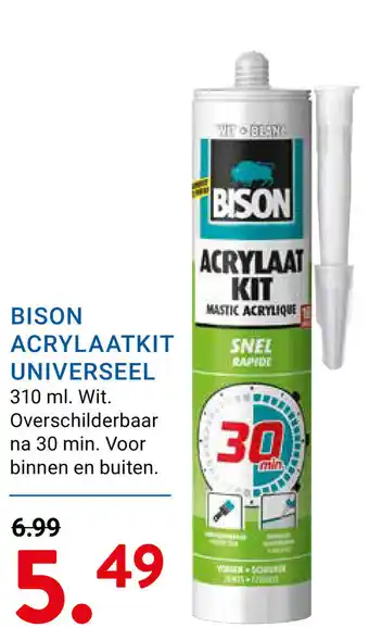 Kluswijs Bison acrylaatkit universeel aanbieding