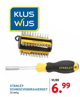 Kluswijs Stanley schroevendraaierset aanbieding