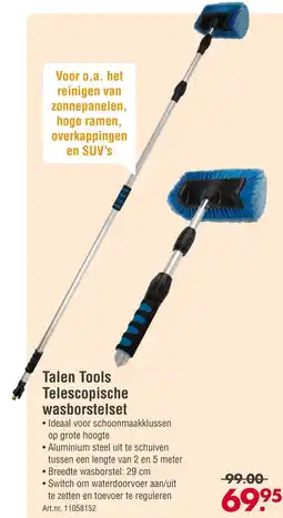 Enorm Talen Tools Telescopische wasborstelset aanbieding