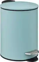 Amazon Five Afvalemmer voor badkamer, metaal, 3 l, blauw aanbieding