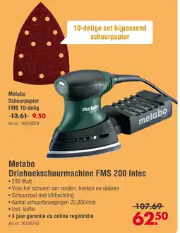 Enorm Metabo Driehoekschuurmachine FMS 200 Intec aanbieding