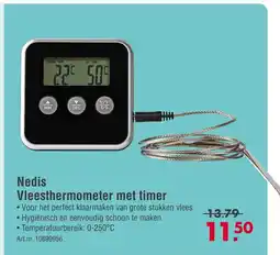 Enorm Nedis Vleesthermometer met timer aanbieding
