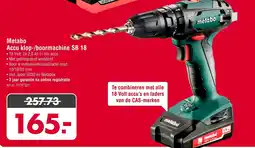 Enorm Metabo Accu klop-/boormachine SB 18 aanbieding