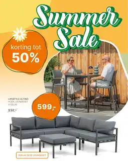 Van der Garde tuinmeubelshop Lifestyle altino hoek loungeset 4 delig aanbieding