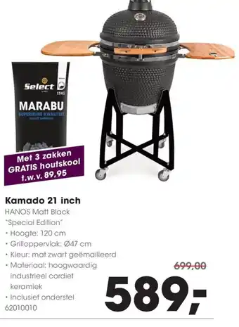HANOS Kamado 21 inch aanbieding