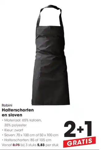 HANOS Robini Halterschorten en sloven aanbieding