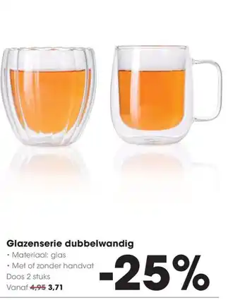 HANOS Glazenserie dubbelwandig aanbieding