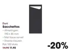 HANOS Duni Sacchettos aanbieding