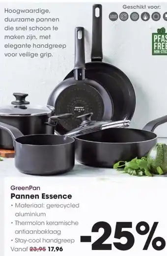HANOS GreenPan Pannen Essence aanbieding