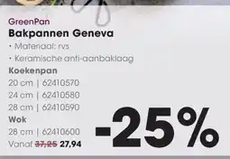 HANOS GreenPan Bakpannen Geneva aanbieding