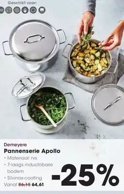 HANOS Demeyere Pannenserie Apollo aanbieding