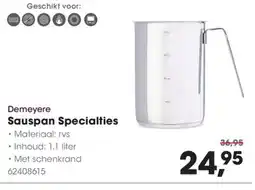 HANOS Demeyere Sauspan Specialties aanbieding