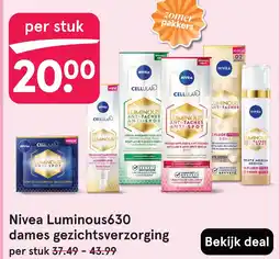 Etos Nivea Luminous630 dames gezichtsverzorging aanbieding