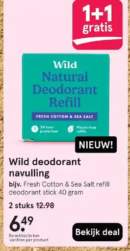 Etos Wil Wild deodorant navulling aanbieding