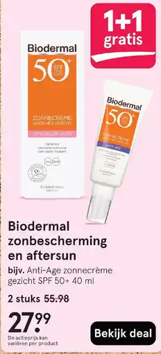 Etos Biodermal zonbescherming en aftersun aanbieding