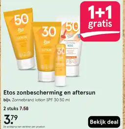 Etos Etos zonbescherming en aftersun aanbieding
