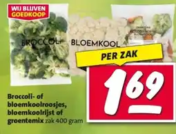 Nettorama Broccoli- of bloemkoolroosjes, bloemkoolrijst of groentemix aanbieding