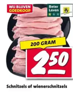 Nettorama Schnitzels of wienerschnitzels aanbieding