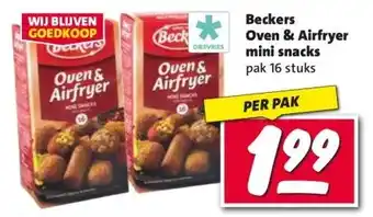 Nettorama Beckers Oven & Airfryer mini snacks aanbieding