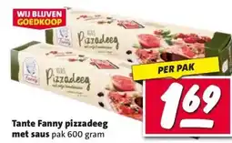 Nettorama Tante Fanny pizzadeeg met saus aanbieding