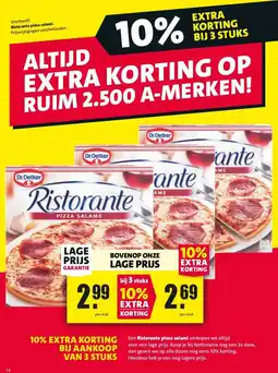 Nettorama Ristorante pizza salami aanbieding